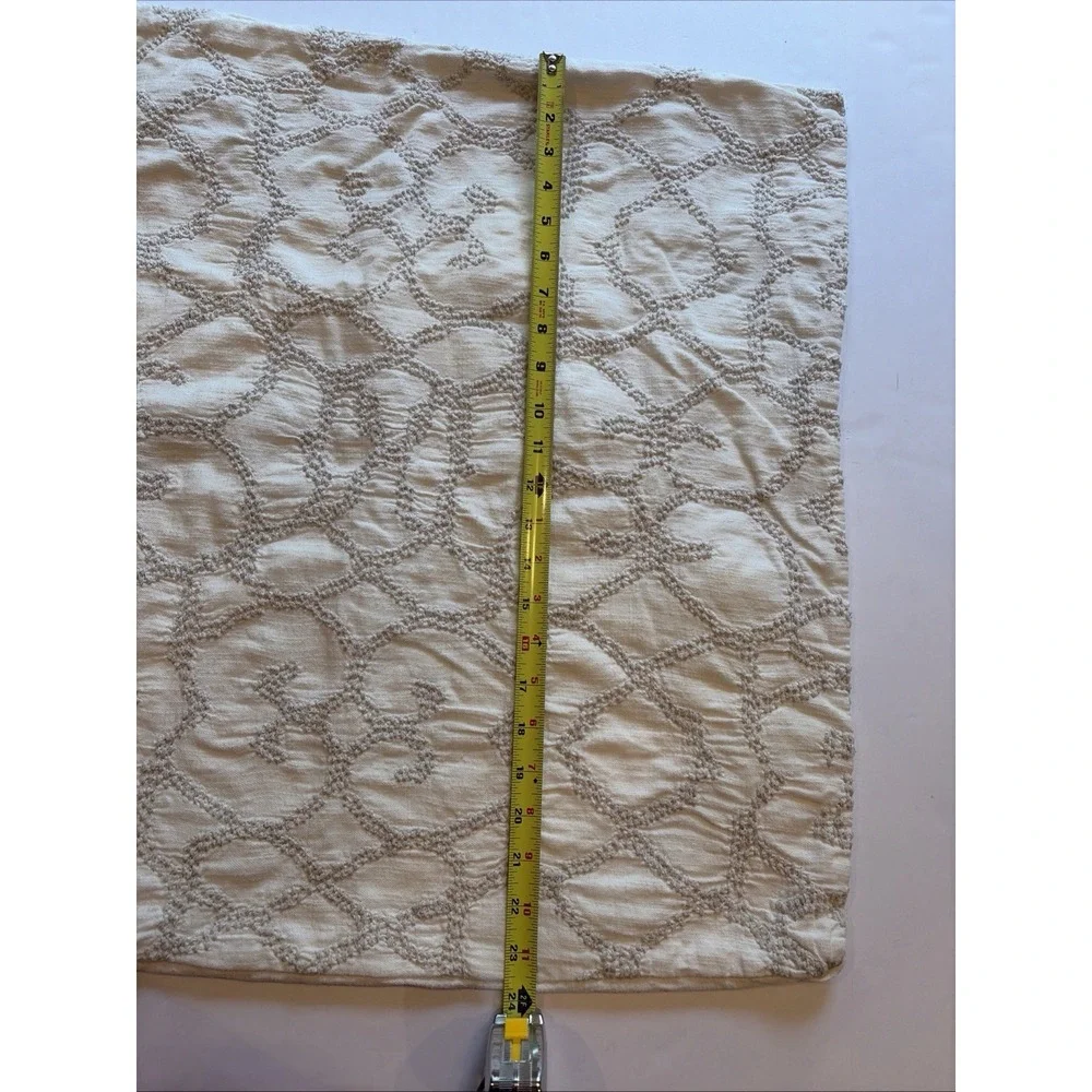 RH Restoration Hardware Textural Seed Stitch Cotton Pillow Cover Sham Euro Ivory